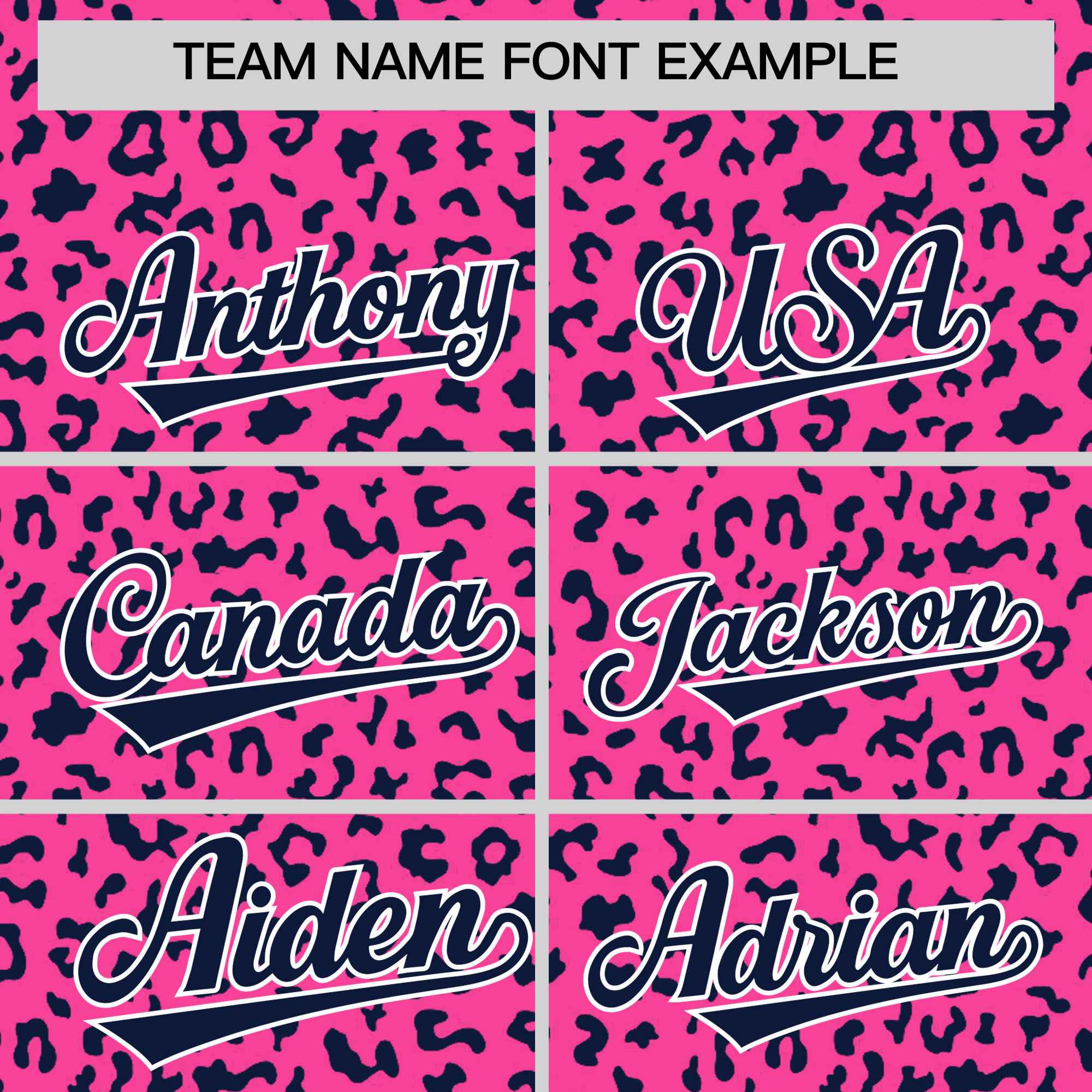 Custom Pink Navy Varsity Full-Zip Letterman Leopard Print Jacket Hoodie