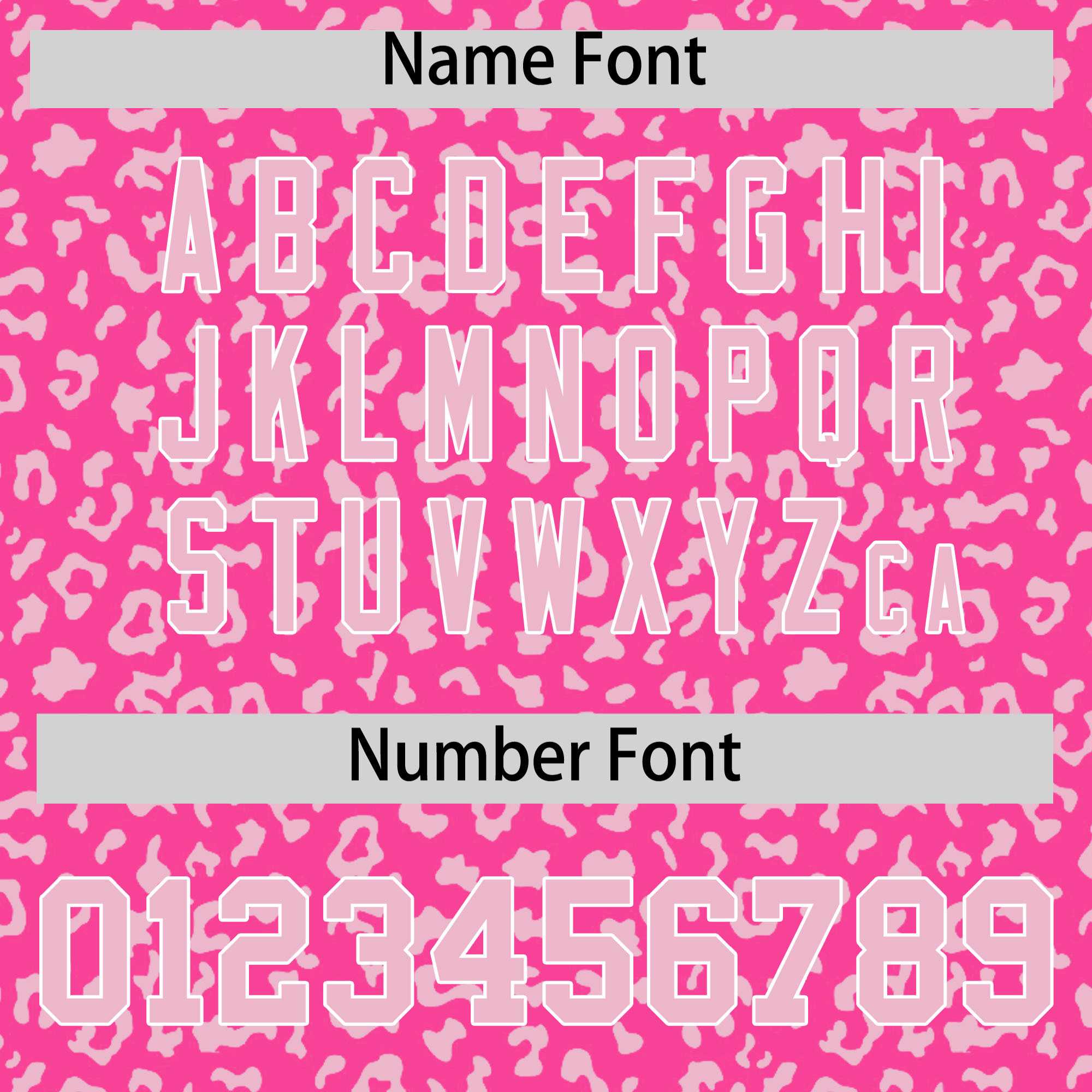 Custom Pink Light Pink Varsity Full-Zip Letterman Leopard Print Jacket Hoodie