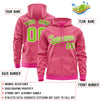 Custom Black Light Blue Varsity Full-Zip Letterman Leopard Print Jacket Hoodie