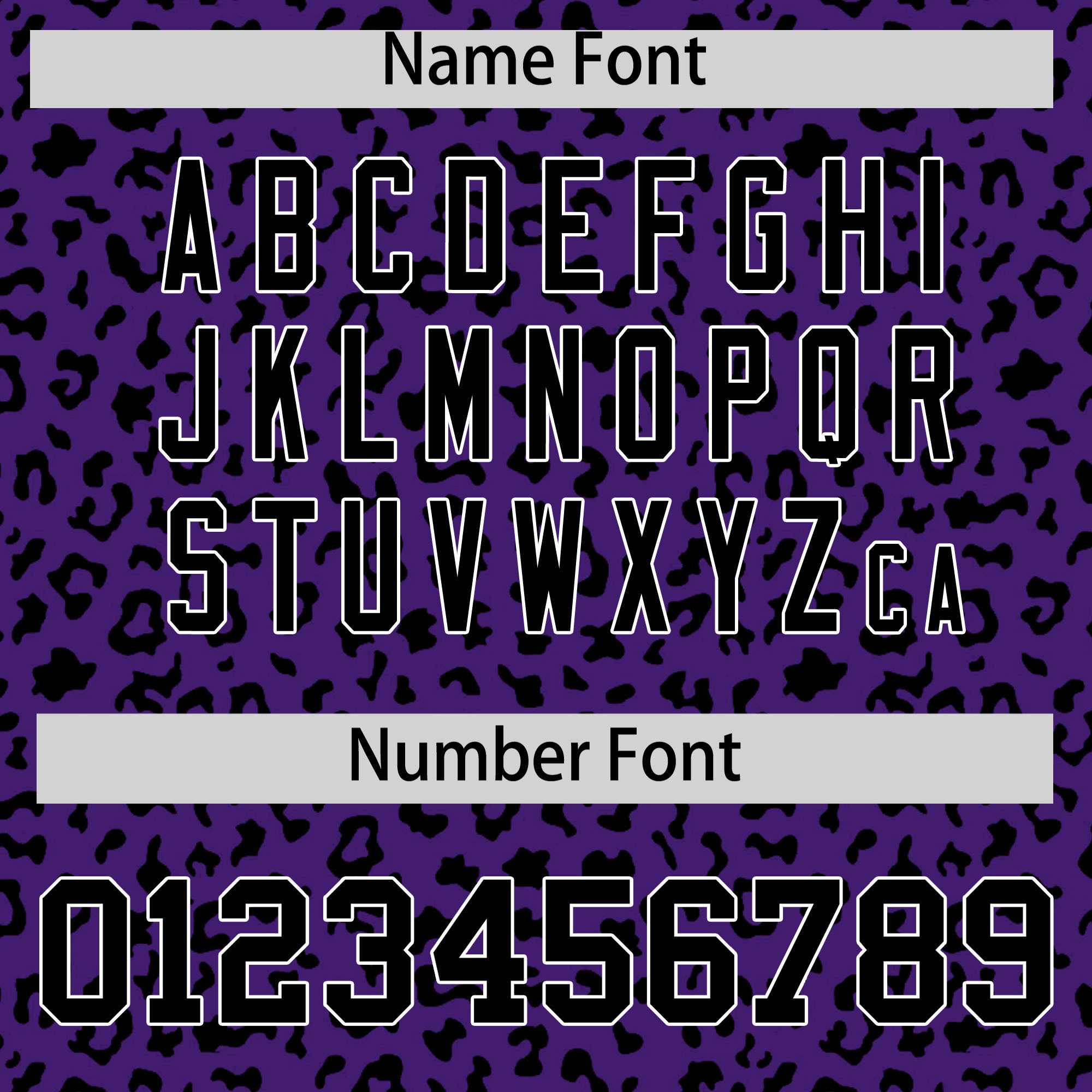 Custom Purple Black Varsity Full-Zip Letterman Leopard Print Jacket Hoodie