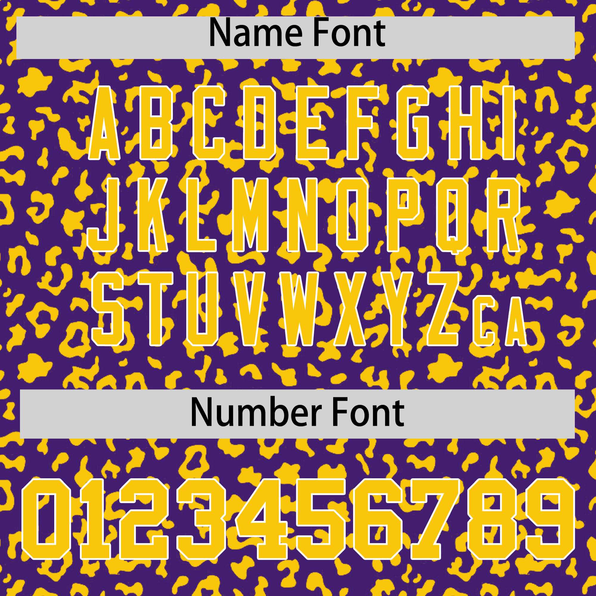 Custom Purple Gold Varsity Full-Zip Letterman Leopard Print Jacket Hoodie