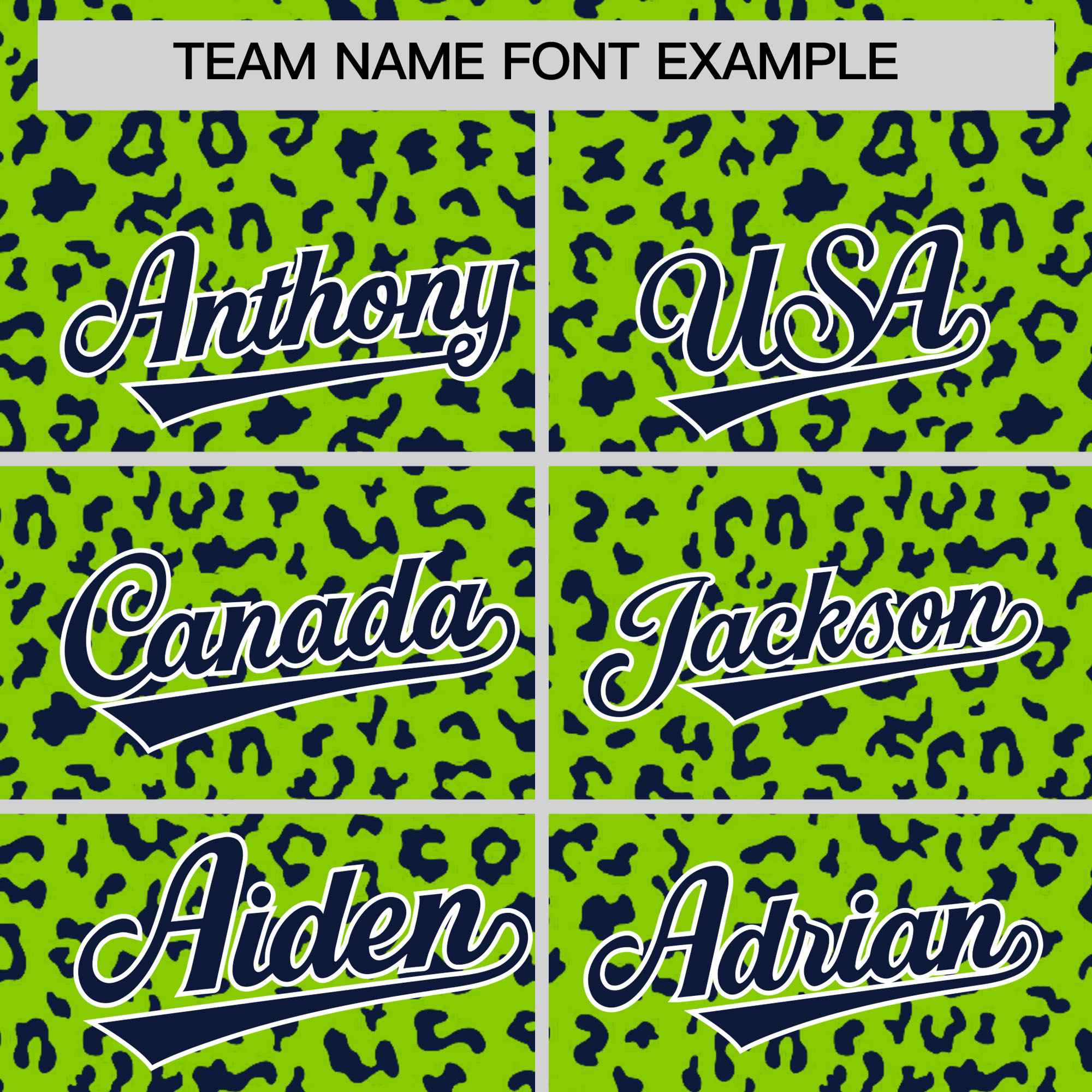 Custom Neon Green Navy Varsity Full-Zip Letterman Leopard Print Jacket Hoodie