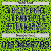 Custom White Bright Green Varsity Full-Zip Letterman Leopard Print Jacket Hoodie