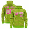 Custom White Kelly Green Varsity Full-Zip Letterman Leopard Print Jacket Hoodie