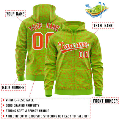 Custom White Gold Varsity Full-Zip Letterman Leopard Print Jacket Hoodie