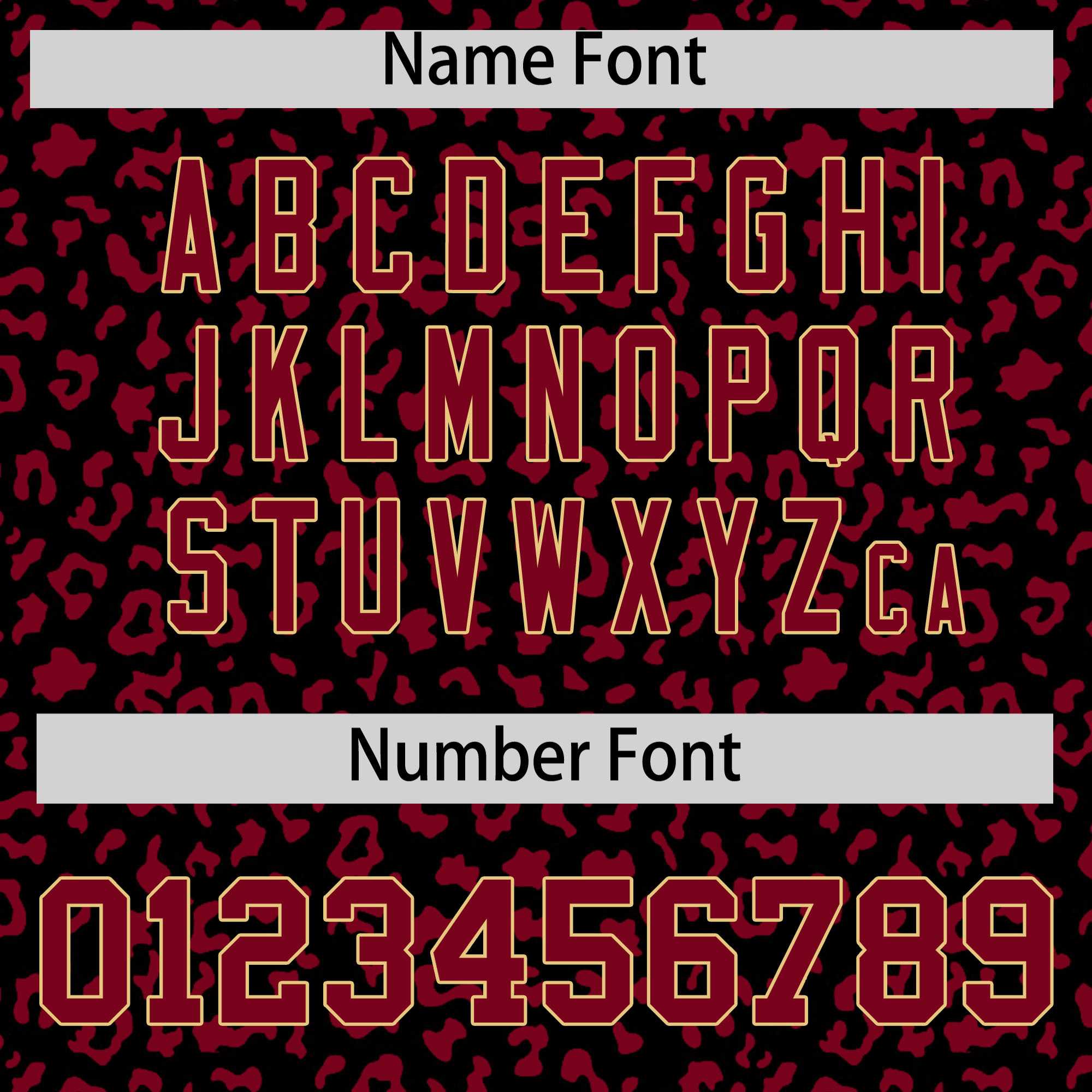 Custom Black Crimson Varsity Full-Zip Letterman Leopard Print Jacket Hoodie