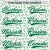 Custom White Kelly Green Varsity Full-Zip Letterman Leopard Print Jacket Hoodie