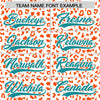 Custom White Orange Varsity Full-Zip Letterman Leopard Print Jacket Hoodie