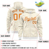 Custom White Orange Varsity Full-Zip Letterman Leopard Print Jacket Hoodie