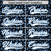 Custom Black Light Blue Varsity Full-Zip Letterman Leopard Print Jacket Hoodie