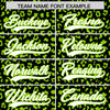 Custom Black Neon Green Varsity Full-Zip Letterman Leopard Print Jacket Hoodie