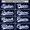 Custom Black Royal Varsity Full-Zip Letterman Leopard Print Jacket Hoodie