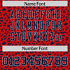 Custom Red Navy Varsity Full-Zip Letterman Leopard Print Jacket Hoodie