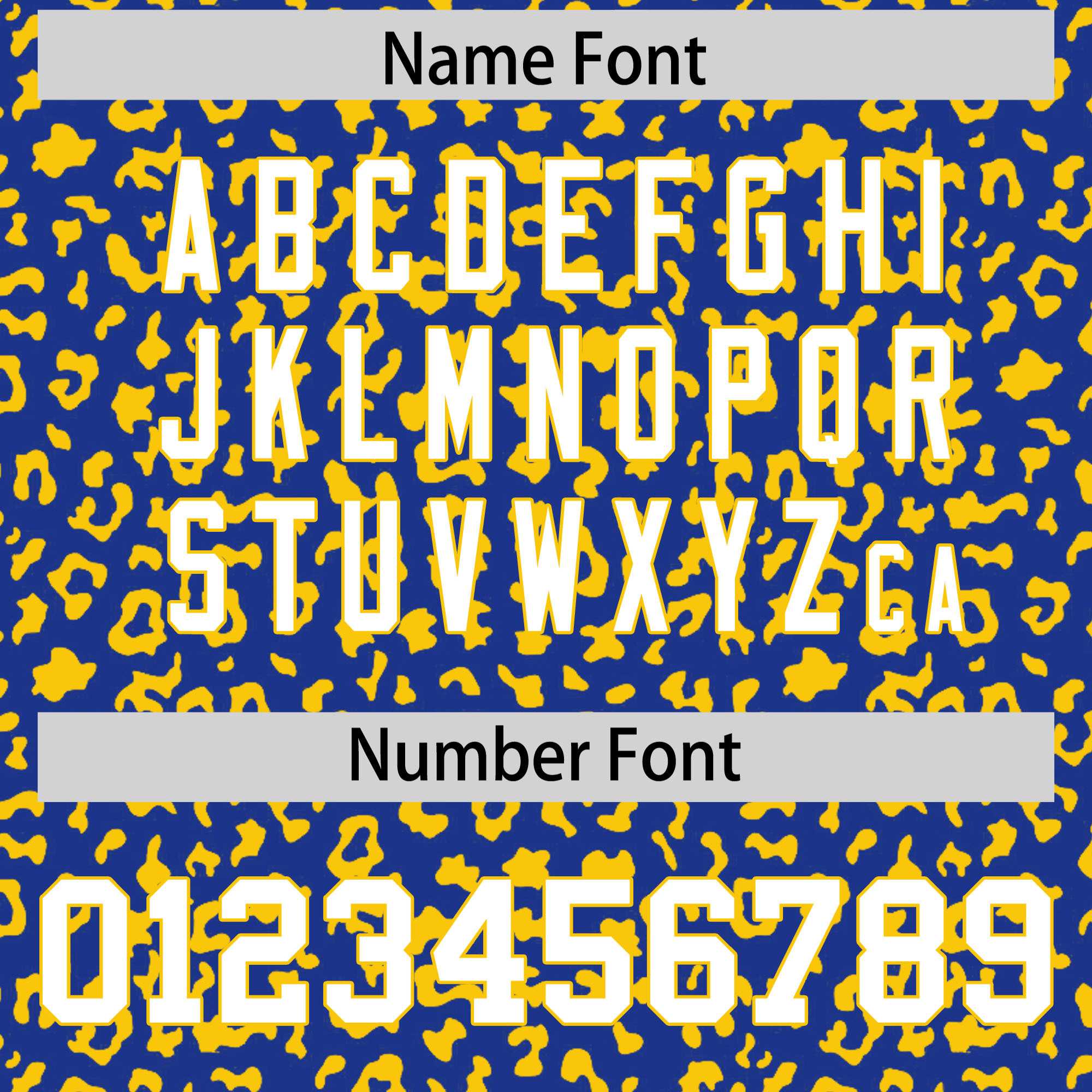 Custom Royal Gold Varsity Full-Zip Letterman Leopard Print Jacket Hoodie