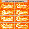Custom Orange Gold Varsity Full-Zip Letterman Leopard Print Jacket Hoodie