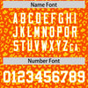Custom Orange Gold Varsity Full-Zip Letterman Leopard Print Jacket Hoodie