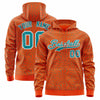 Custom Gold Orange Varsity Full-Zip Letterman Leopard Print Jacket Hoodie