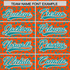 Custom Orange Aqua Varsity Full-Zip Letterman Leopard Print Jacket Hoodie