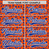 Custom Orange Royal Varsity Full-Zip Letterman Leopard Print Jacket Hoodie