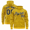 Custom Orange Royal Varsity Full-Zip Letterman Leopard Print Jacket Hoodie
