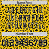 Custom Gold Black Varsity Full-Zip Letterman Leopard Print Jacket Hoodie