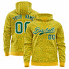 Custom Orange Gold Varsity Full-Zip Letterman Leopard Print Jacket Hoodie