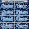 Custom Navy Light Blue Varsity Full-Zip Letterman Leopard Print Jacket Hoodie