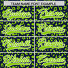 Custom Navy Neon Green Varsity Full-Zip Letterman Leopard Print Jacket Hoodie