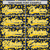 Custom Navy Gold Varsity Full-Zip Letterman Leopard Print Jacket Hoodie