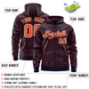 Custom Red Crimson Varsity Full-Zip Letterman Leopard Print Jacket Hoodie
