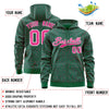 Custom Black Royal Varsity Full-Zip Letterman Leopard Print Jacket Hoodie