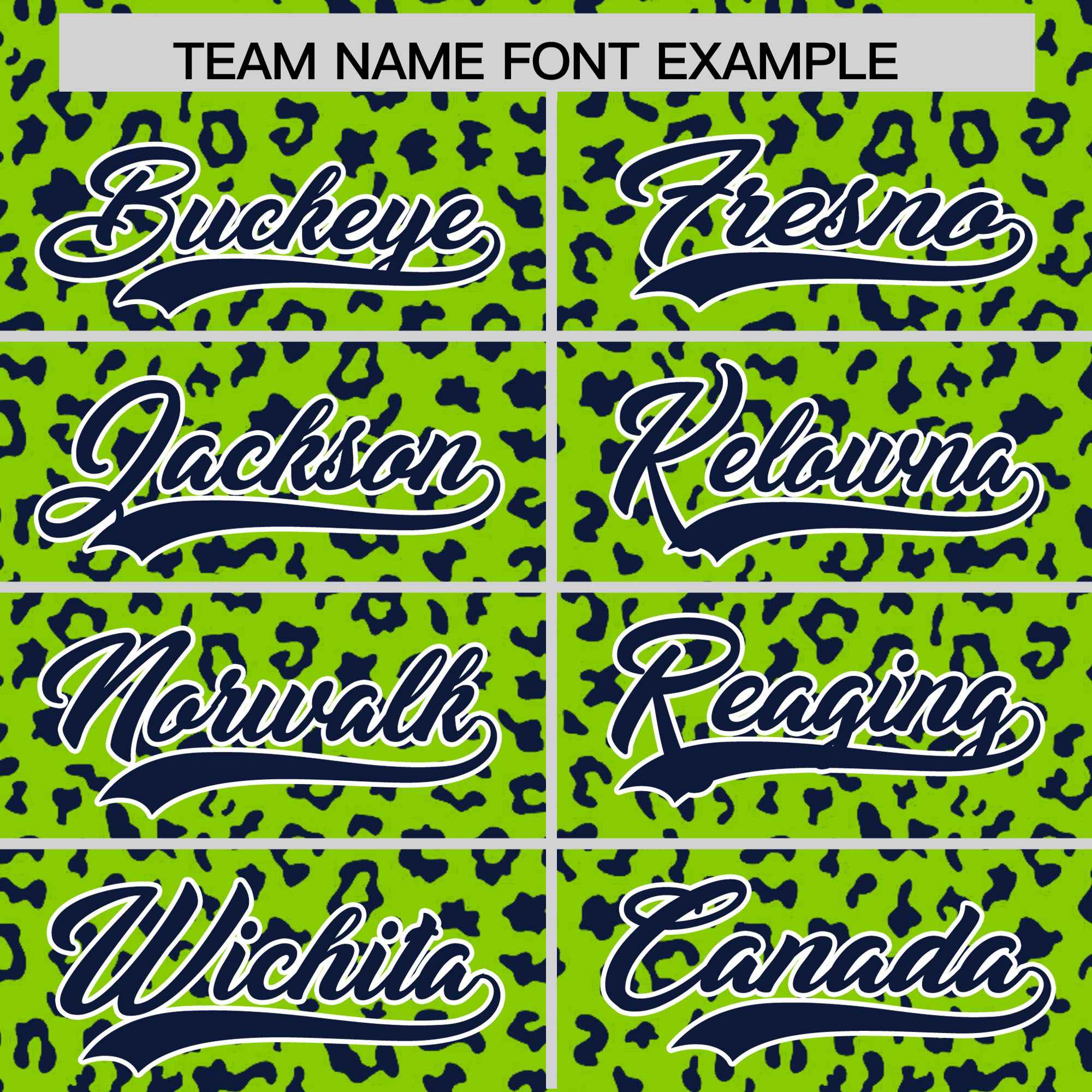 Custom Neon Green Navy Varsity Full-Zip Letterman Leopard Print Jacket Hoodie