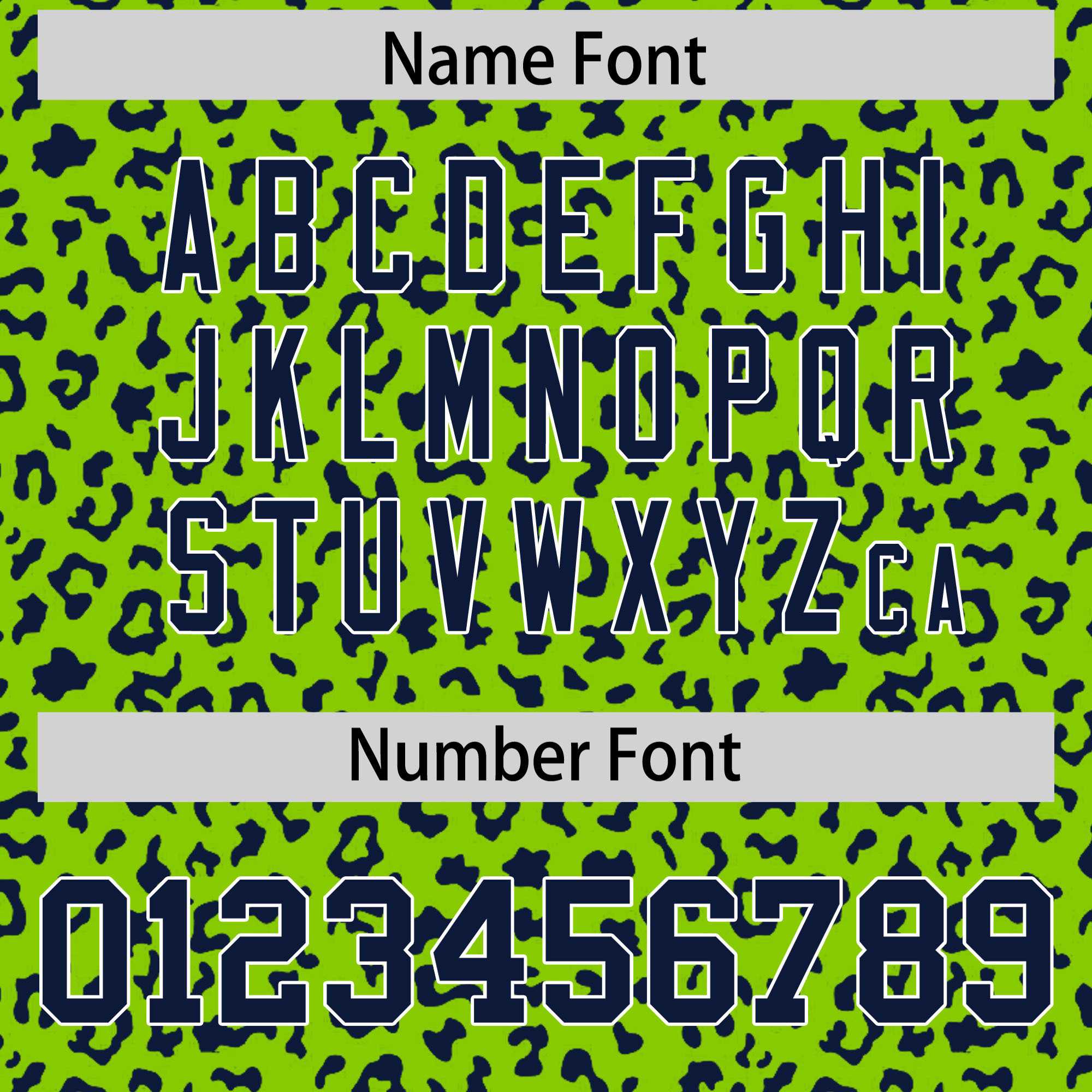 Custom Neon Green Navy Varsity Full-Zip Letterman Leopard Print Jacket Hoodie