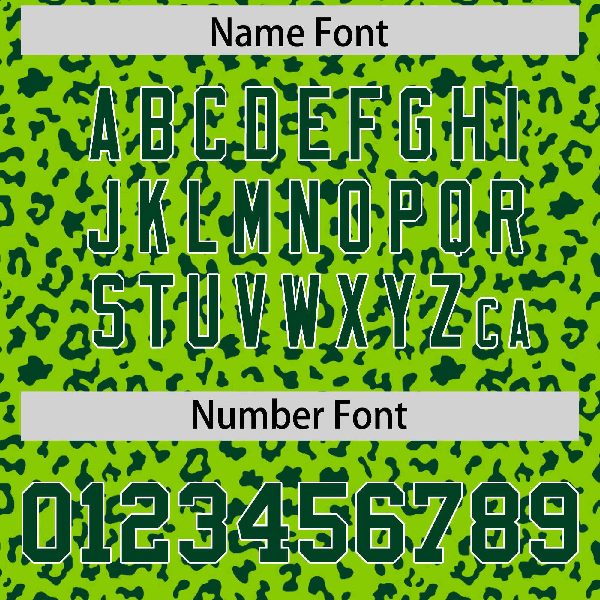 Custom White Neon Green Varsity Full-Zip Letterman Leopard Print Jacket Hoodie