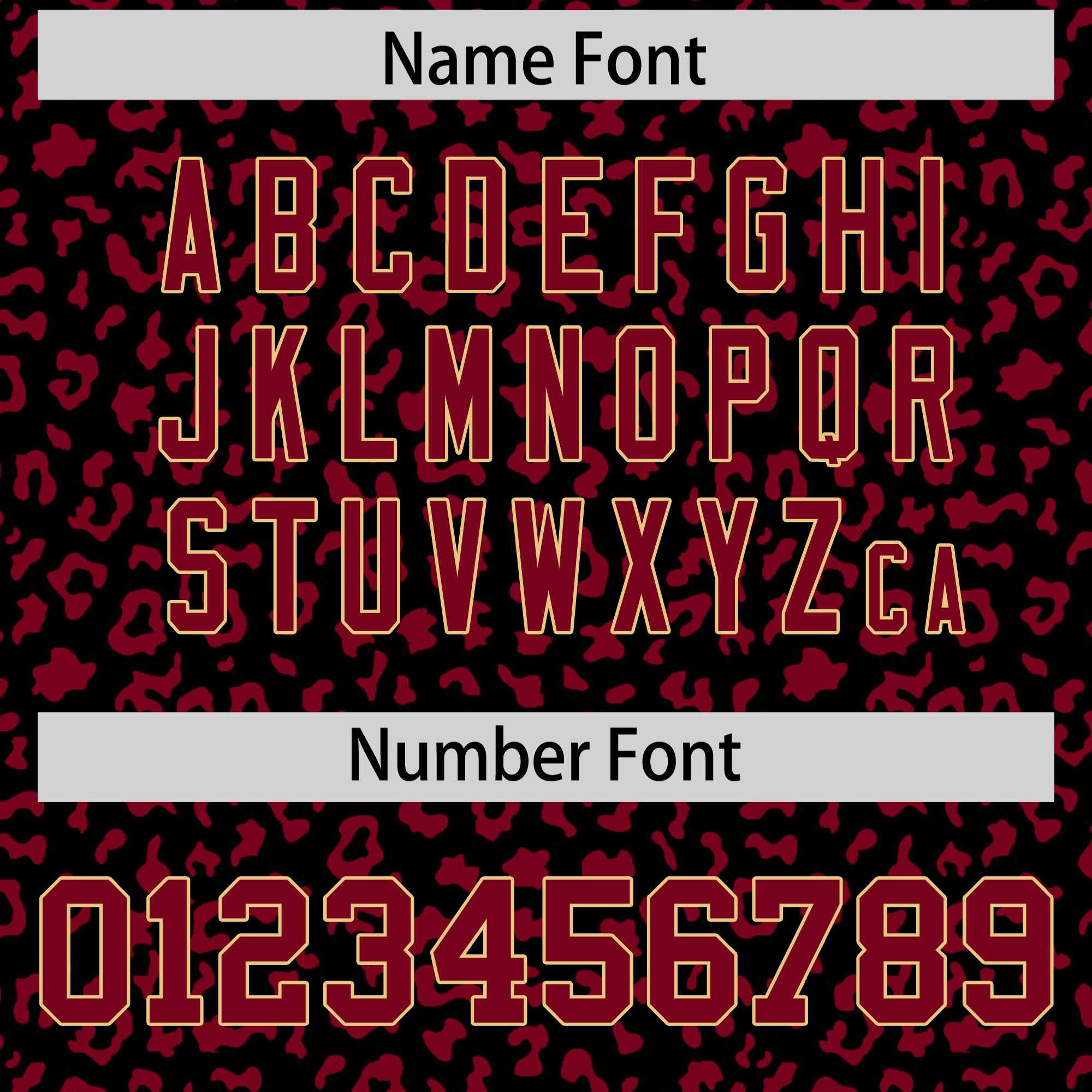 Custom Black Crimson Varsity Full-Zip Letterman Leopard Print Jacket Hoodie