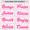 Custom White Pink Varsity Full-Zip Letterman Leopard Print Jacket Hoodie