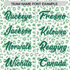 Custom White Kelly Green Varsity Full-Zip Letterman Leopard Print Jacket Hoodie