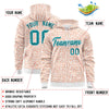 Custom White Orange Varsity Full-Zip Letterman Leopard Print Jacket Hoodie