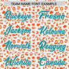 Custom White Orange Varsity Full-Zip Letterman Leopard Print Jacket Hoodie