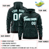 Custom Black Bright Green Varsity Full-Zip Letterman Leopard Print Jacket Hoodie
