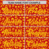 Custom Red Gold Varsity Full-Zip Letterman Leopard Print Jacket Hoodie