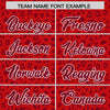 Custom Red Crimson Varsity Full-Zip Letterman Leopard Print Jacket Hoodie