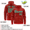 Custom Red Kelly Green Varsity Full-Zip Letterman Leopard Print Jacket Hoodie