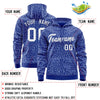 Custom Navy Black Varsity Full-Zip Letterman Leopard Print Jacket Hoodie