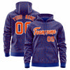 Custom Gold Crimson Varsity Full-Zip Letterman Leopard Print Jacket Hoodie