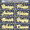 Custom Royal Gold Varsity Full-Zip Letterman Leopard Print Jacket Hoodie