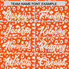 Custom Orange White Varsity Full-Zip Letterman Leopard Print Jacket Hoodie
