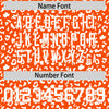Custom Orange White Varsity Full-Zip Letterman Leopard Print Jacket Hoodie