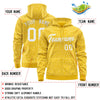 Custom Gold White Varsity Full-Zip Letterman Leopard Print Jacket Hoodie