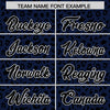 Custom Navy Black Varsity Full-Zip Letterman Leopard Print Jacket Hoodie